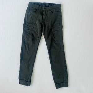 Black Bull Cargo Joggers Olive Green‎ Utility Slim Fit Pants Size 32
